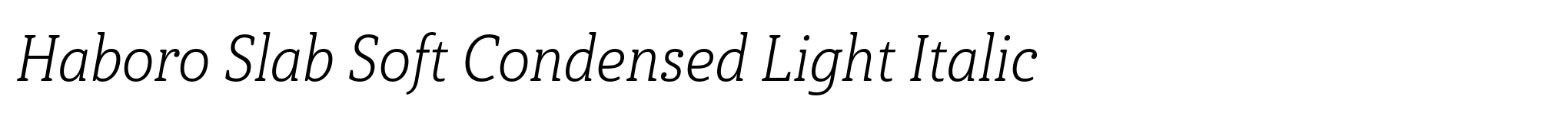 Haboro Slab Soft Condensed Light Italic image